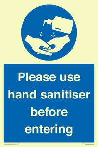 Please use hand sanitiser